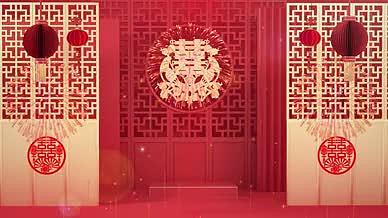 中国风中式婚礼背景视频视频的预览图